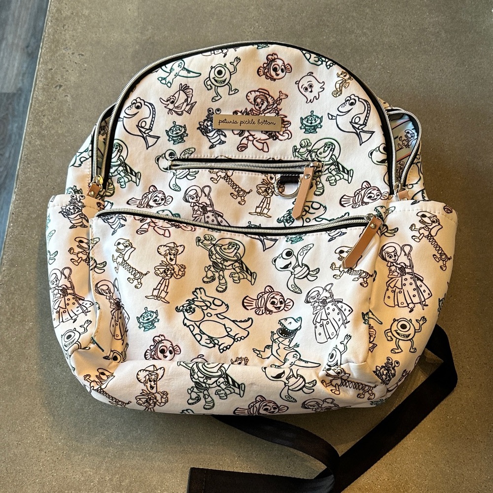 Petunia Pickle Bottom Cream and Black Baby Bag